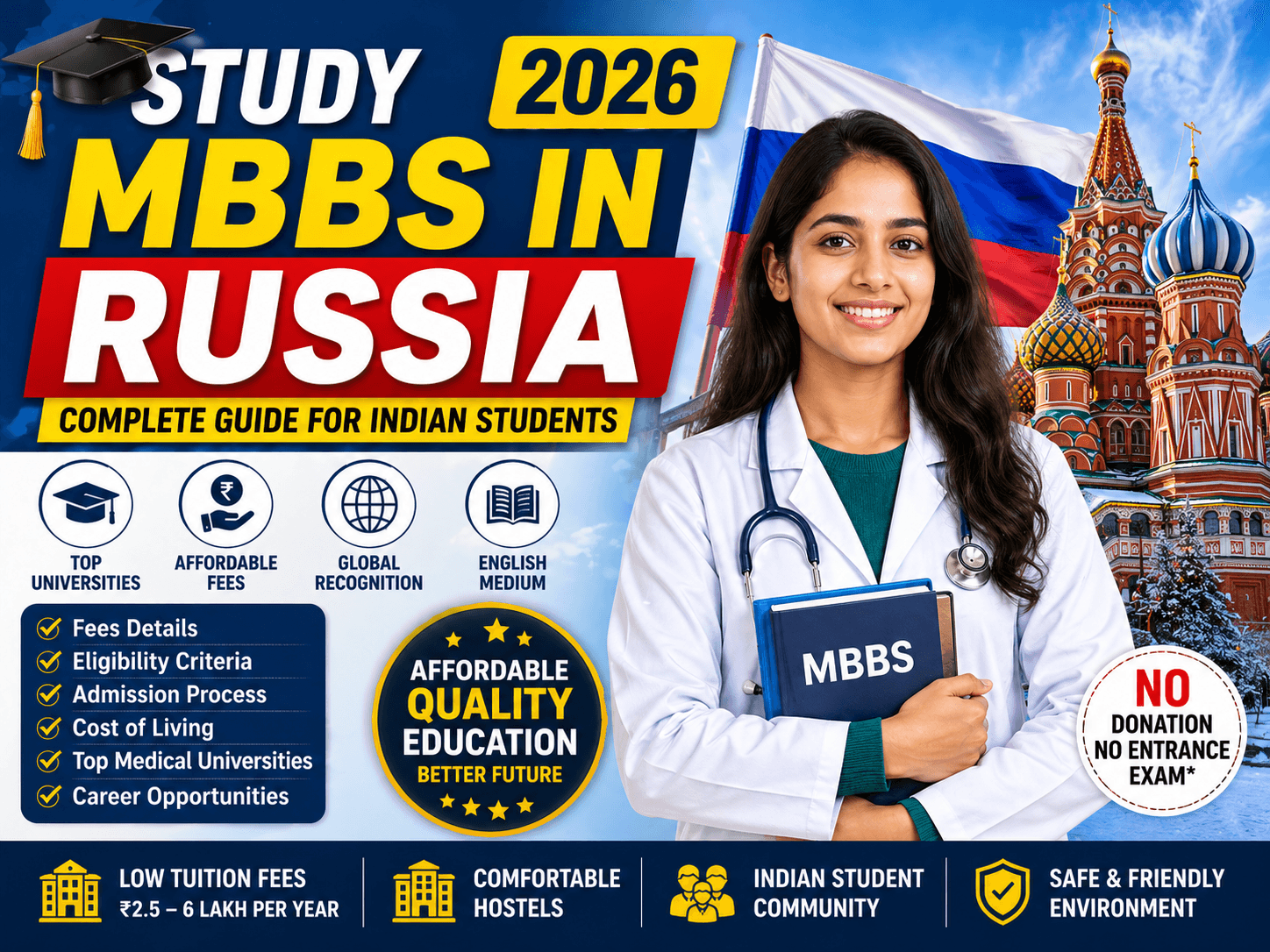Study MBBS in Russia 2026: Fees, Eligibility, Top Universities & Complete Guide